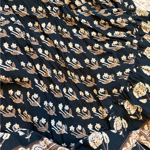 Spell & the Gypsy Bohemian Royale hi/low black + tan skirt size small - Picture 8 of 15